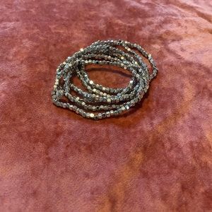 Beautiful silver beaded bracelets